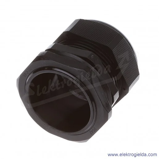 Dławnica kablowa DP 42/H BK czarna z poliamidu, stopień ochrony IP68 w komplecie z nakrętką i płaską uszczelką Dławnica kablowa DP 42/H BK czarna z poliamidu, stopień ochrony IP68 w komplecie z nakrętką i płaską uszczelką