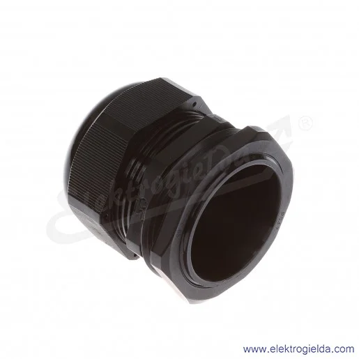 Dławnica kablowa DP 42/H BK czarna z poliamidu, stopień ochrony IP68 w komplecie z nakrętką i płaską uszczelką Dławnica kablowa DP 42/H BK czarna z poliamidu, stopień ochrony IP68 w komplecie z nakrętką i płaską uszczelką