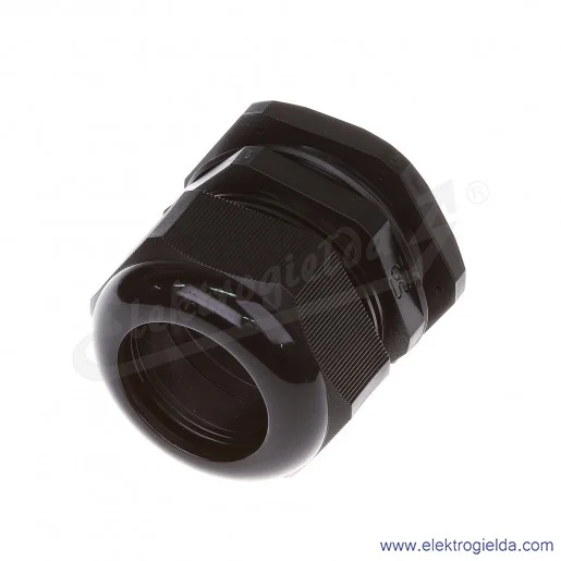 Dławnica kablowa DP 42/H BK czarna z poliamidu, stopień ochrony IP68 w komplecie z nakrętką i płaską uszczelką Dławnica kablowa DP 42/H BK czarna z poliamidu, stopień ochrony IP68 w komplecie z nakrętką i płaską uszczelką