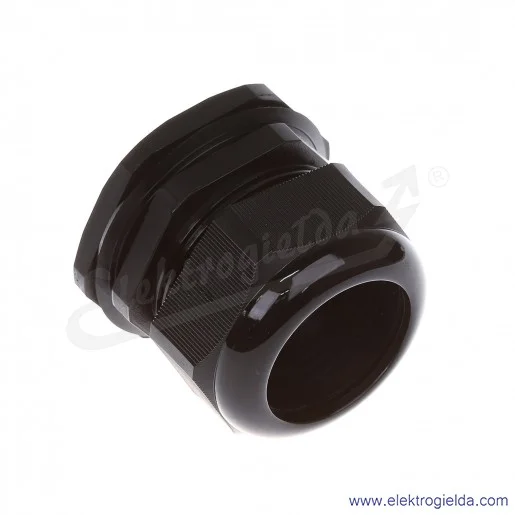Dławnica kablowa DP 48/H BK czarna z poliamidu, stopień ochrony IP68 w komplecie z nakrętką i płaską uszczelką Dławnica kablowa DP 48/H BK czarna z poliamidu, stopień ochrony IP68 w komplecie z nakrętką i płaską uszczelką
