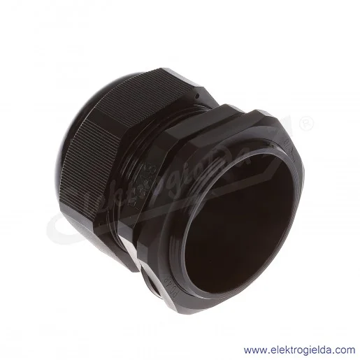 Dławnica kablowa DP 48/H BK czarna z poliamidu, stopień ochrony IP68 w komplecie z nakrętką i płaską uszczelką Dławnica kablowa DP 48/H BK czarna z poliamidu, stopień ochrony IP68 w komplecie z nakrętką i płaską uszczelką