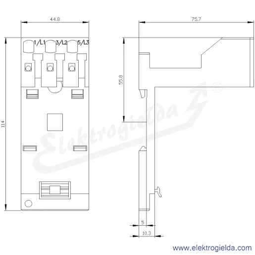 Rysunek wymiarowy Rysunek wymiarowy