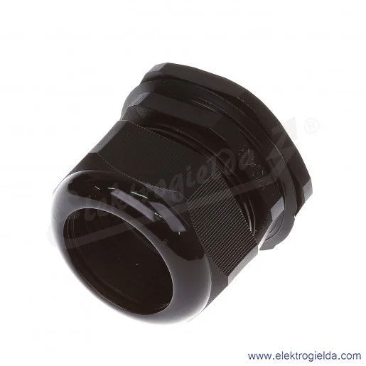 Dławnica kablowa DP 48/H BK czarna z poliamidu, stopień ochrony IP68 w komplecie z nakrętką i płaską uszczelką Dławnica kablowa DP 48/H BK czarna z poliamidu, stopień ochrony IP68 w komplecie z nakrętką i płaską uszczelką