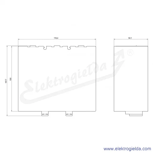 Rysunek wymiarowy Rysunek wymiarowy