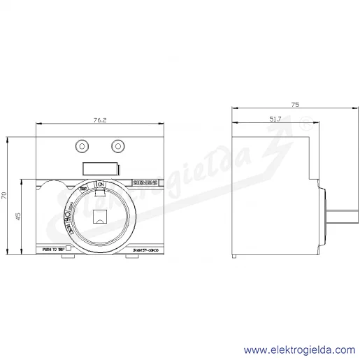 Rysunek wymiarowy Rysunek wymiarowy