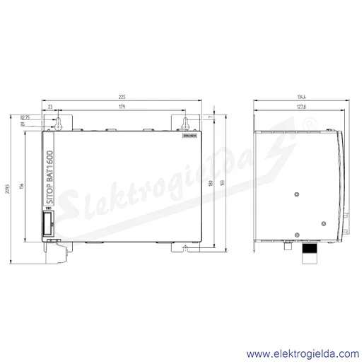 Rysunek wymiarowy Rysunek wymiarowy