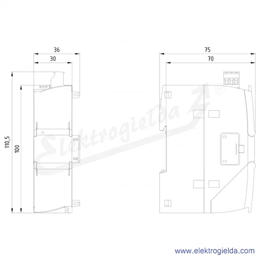 Rysunek wymiarowy Rysunek wymiarowy