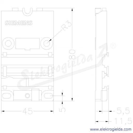 Rysunek wymiarowy Rysunek wymiarowy