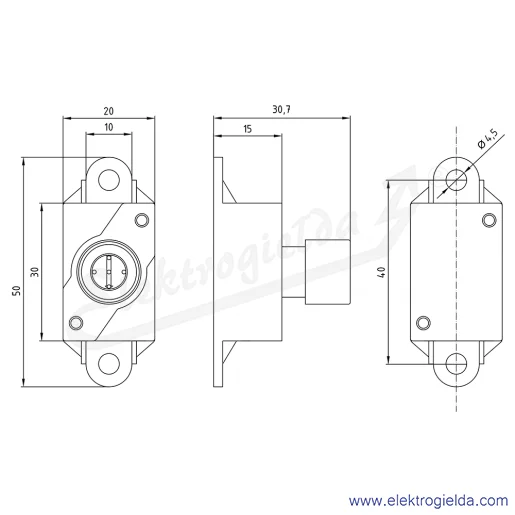 Rysunek wymiarowy Rysunek wymiarowy
