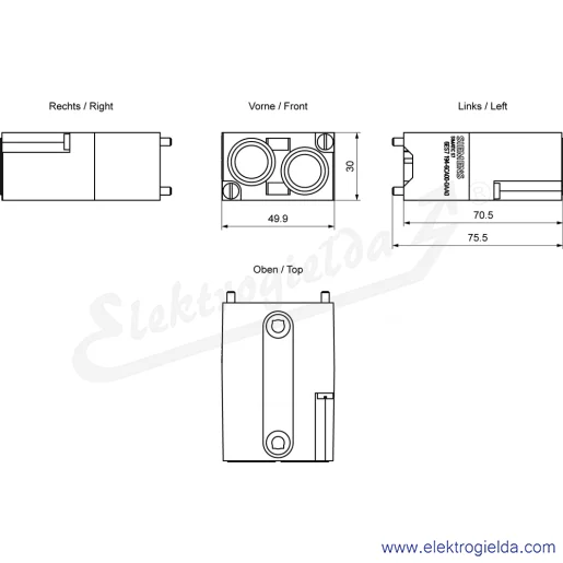 Rysunek wymiarowy Rysunek wymiarowy