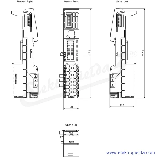 Rysunek wymiarowy Rysunek wymiarowy