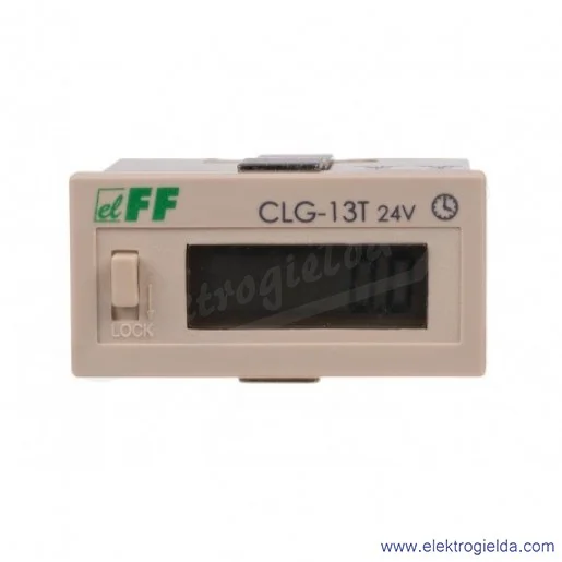 Licznik godzin CLG-13T 24V, zasilanie na baterie, panelowy
