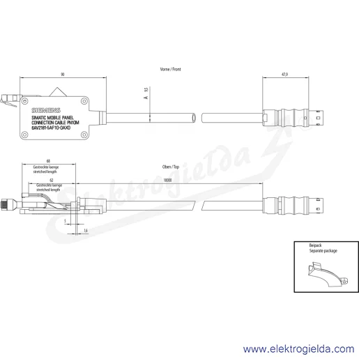 Rysunek wymiarowy Rysunek wymiarowy