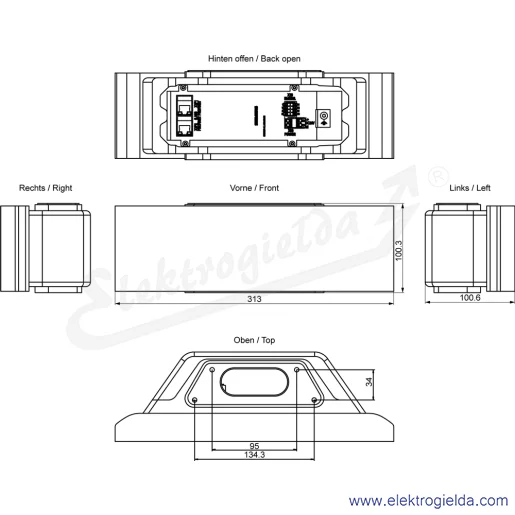 Rysunek wymiarowy Rysunek wymiarowy