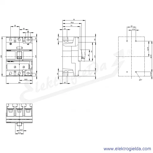 Rysunek wymiarowy Rysunek wymiarowy