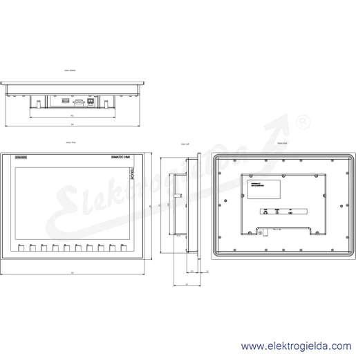 Rysunek wymiarowy Rysunek wymiarowy