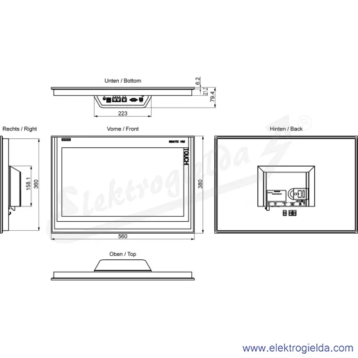 Rysunek wymiarowy Rysunek wymiarowy