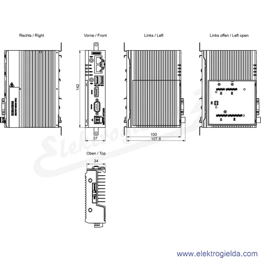 Rysunek wymiarowy Rysunek wymiarowy
