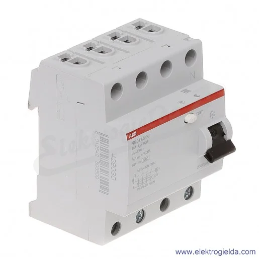 Wyłącznik różnicowoprądowy FH204 AC-63/0,3 4P 63A 0,3A typ AC Wyłącznik różnicowoprądowy FH204 AC-63/0,3 4P 63A 0,3A typ AC