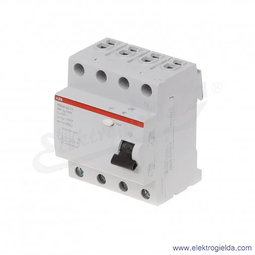 Wyłącznik różnicowoprądowy FH204 AC-63/0,3 4P 63A 0,3A typ AC Wyłącznik różnicowoprądowy FH204 AC-63/0,3 4P 63A 0,3A typ AC