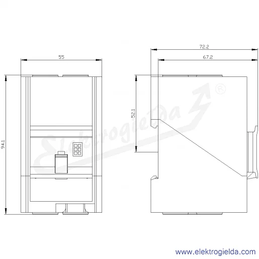 Rysunek wymiarowy Rysunek wymiarowy