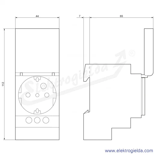 Rysunek wymiarowy Rysunek wymiarowy