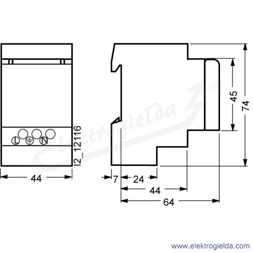 Rysunek wymiarowy Rysunek wymiarowy