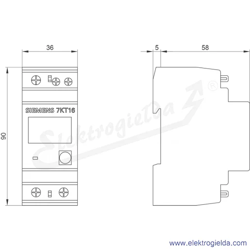 Rysunek wymiarowy Rysunek wymiarowy