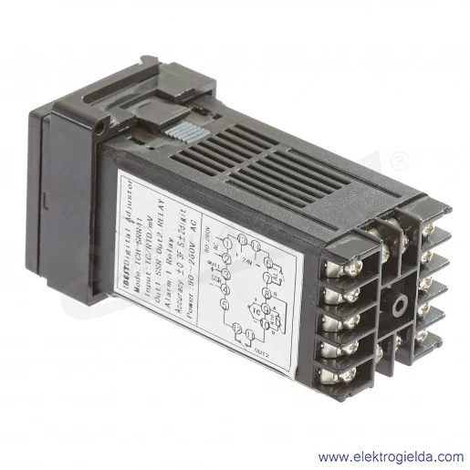 Regulator temperatury TCH-SSR41, 90-260VAC, wejścia TC/RTD/mV, 2 wyjścia przekaźnikowe, 1 wyjście alarmowe Regulator temperatury TCH-SSR41, 90-260VAC, wejścia TC/RTD/mV, 2 wyjścia przekaźnikowe, 1 wyjście alarmowe