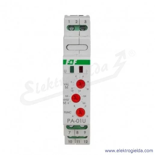 Przekaźnik analogowy MAX-PA-01U, z wejściem napięciowym, wejście 0÷10V, 8A, montaż na szynie DIN Przekaźnik analogowy MAX-PA-01U, z wejściem napięciowym, wejście 0÷10V, 8A, montaż na szynie DIN