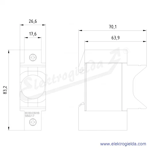 Rysunek wymiarowy Rysunek wymiarowy