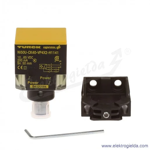 Czujnik indukcyjny NI50U-CK40-VP4X2-H1141 prostopadłościan 65x40x40mm PNP Sn 50mm Czujnik indukcyjny NI50U-CK40-VP4X2-H1141 prostopadłościan 65x40x40mm PNP Sn 50mm