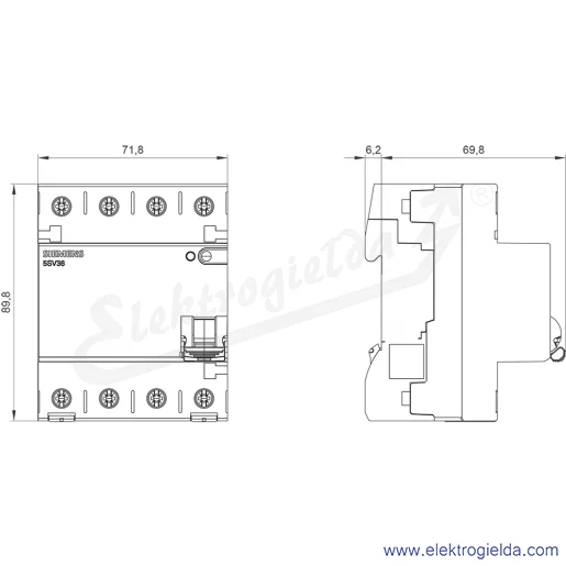 Rysunek wymiarowy Rysunek wymiarowy