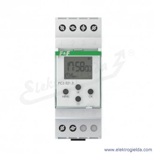 Programator PCZ-521, 24-264VAC/DC, 16A, 1NO1NC, 1-kanał, montaż DIN Programator PCZ-521, 24-264VAC/DC, 16A, 1NO1NC, 1-kanał, montaż DIN