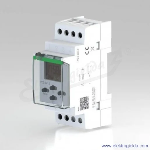 Programator PCZ-521, 24-264VAC/DC, 16A, 1NO1NC, 1-kanał, montaż DIN Programator PCZ-521, 24-264VAC/DC, 16A, 1NO1NC, 1-kanał, montaż DIN