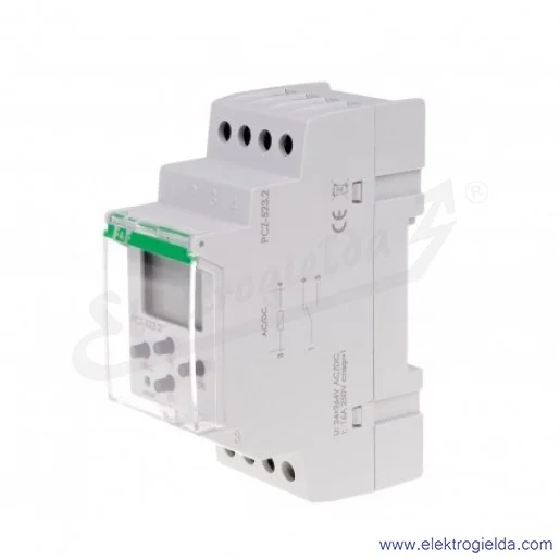 Programator PCZ-523, 24-264VAC/DC, 16A, 1NO1NC, czas utrzymania 1s...99m, impulsowy, montaż DIN Programator PCZ-523, 24-264VAC/DC, 16A, 1NO1NC, czas utrzymania 1s...99m, impulsowy, montaż DIN