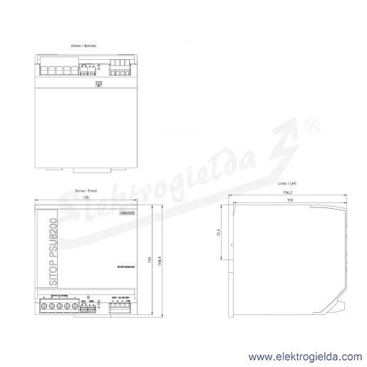 Rysunek wymiarowy Rysunek wymiarowy