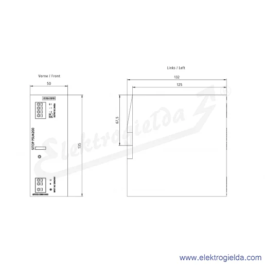 Rysunek wymiarowy Rysunek wymiarowy