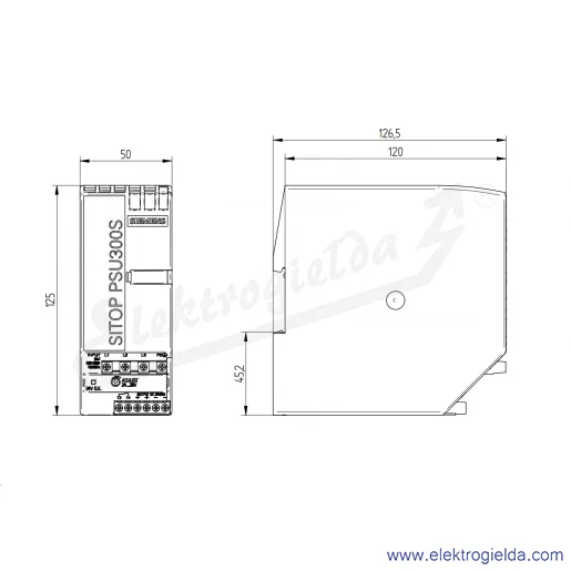 Rysunek wymiarowy Rysunek wymiarowy
