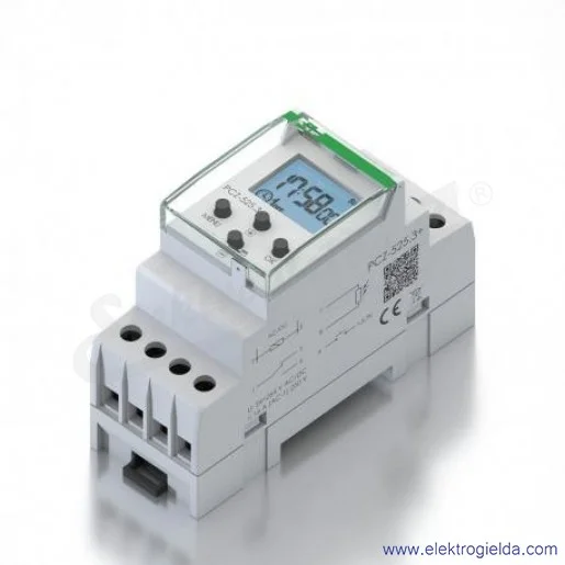 Zegar astronomiczny PCZ-525.3-PLUS, z przerwą nocną, 24...264VAC/DC, wyzwalanie +/L/N, 16A, 1NO1NC, montaż DIN Zegar astronomiczny PCZ-525.3-PLUS, z przerwą nocną, 24...264VAC/DC, wyzwalanie +/L/N, 16A, 1NO1NC, montaż DIN
