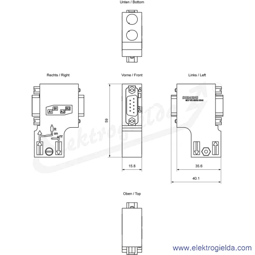 Rysunek wymiarowy Rysunek wymiarowy