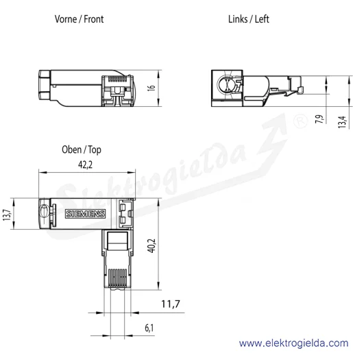 Rysunek wymiarowy Rysunek wymiarowy