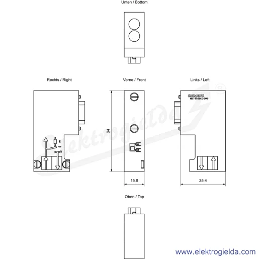 Rysunek wymiarowy Rysunek wymiarowy