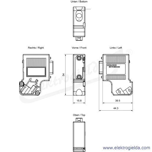 Rysunek wymiarowy Rysunek wymiarowy