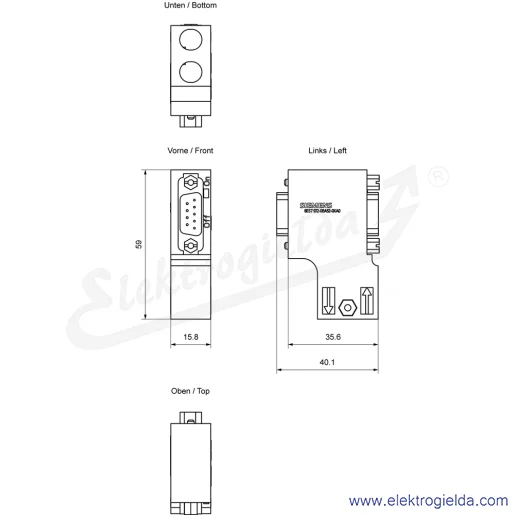 Rysunek wymiarowy Rysunek wymiarowy