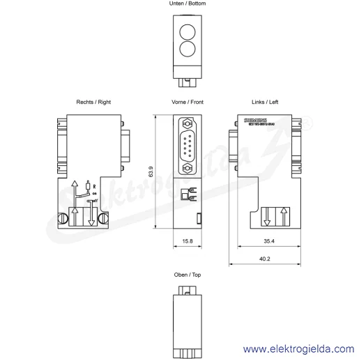 Rysunek wymiarowy Rysunek wymiarowy
