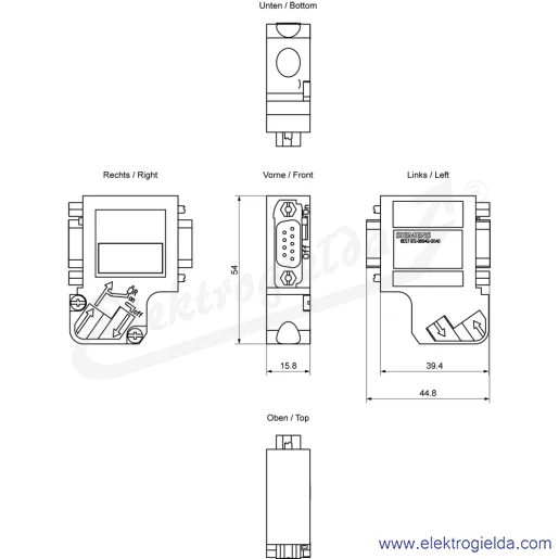 Rysunek wymiarowy Rysunek wymiarowy