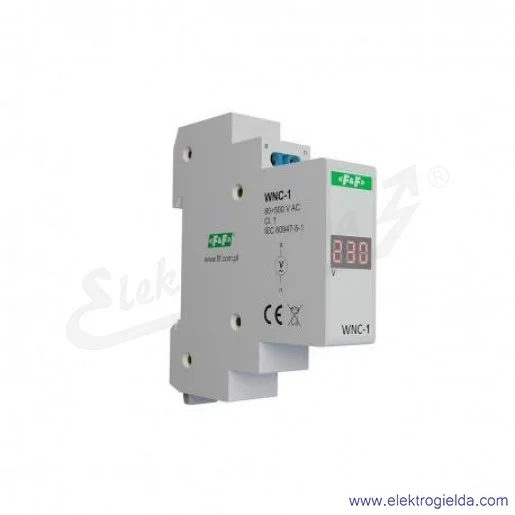 Wskaźnik napięcia WNC-1, jednofazowy, 80-500VAC, LCD 3-cyfrowy Wskaźnik napięcia WNC-1, jednofazowy, 80-500VAC, LCD 3-cyfrowy