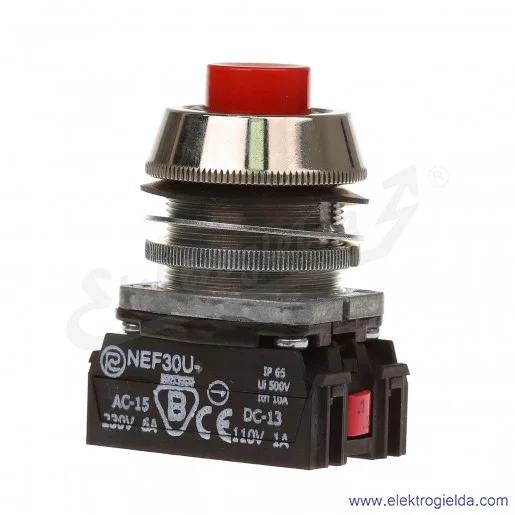 Przycisk sterowniczy UWc2Y W3 czerwony wystający uszczelniony 30mm 2NC morski Przycisk sterowniczy UWc2Y W3 czerwony wystający uszczelniony 30mm 2NC morski