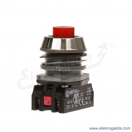 Przycisk sterowniczy UWc2Y W3 czerwony wystający uszczelniony 30mm 2NC morski Przycisk sterowniczy UWc2Y W3 czerwony wystający uszczelniony 30mm 2NC morski